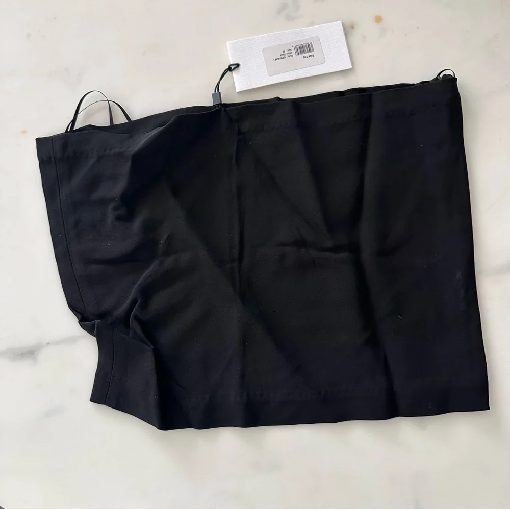 NWT Sprwmn Tube top Black viscose fabric size medium
